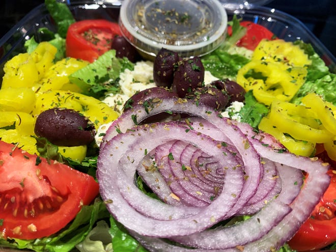 The Greek salad from Big Al’s, Marco Island.