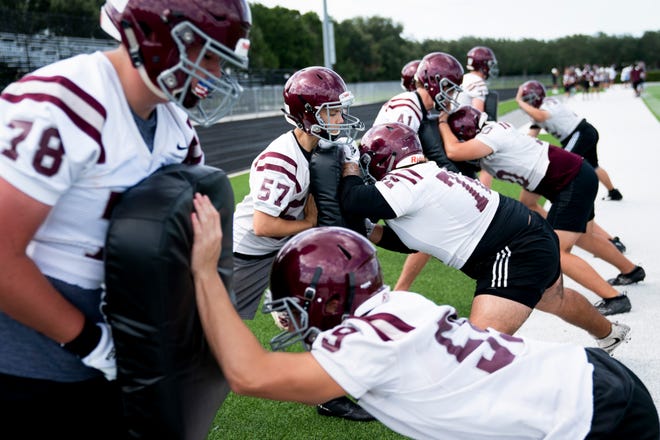 First Baptist Academy held their first high school football practice of the season on Monday, August 24, 2020.