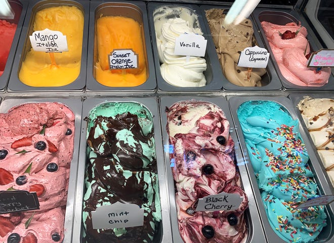 Assorted gelato from Dolce Mare, Marco Island.