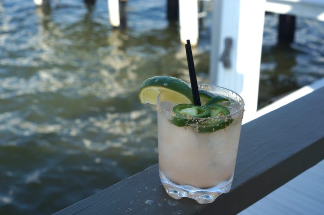 A jalapeno-infused margarita from Snook Inn on Marco Island.