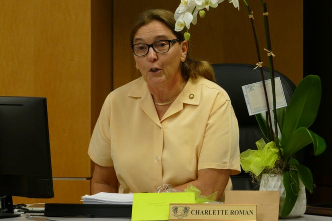 Marco Island City Councilor Charlette Roman speaks during a council meeting on Oct. 19, 2020.