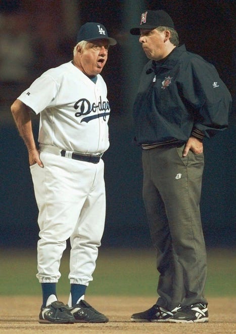 Tommy Lasorda was famous for his obscenity-filled tirades to umpires and players.