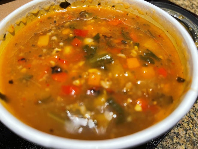 The "Ten Vegetable Soup" from Panera Bread, South Naples.