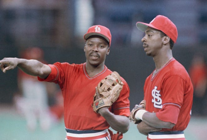 3. While Urban Meyer ' s baseball career didn ' t pan out, scouts once thought he had significant talent in the game. He was selected only 66 picks after the St. Louis Cardinals drafted Raines High School ' s Vince Coleman (left), the future National League base-stealing king, and 69 picks before the Oakland A ' s chose slugger Jose Canseco.