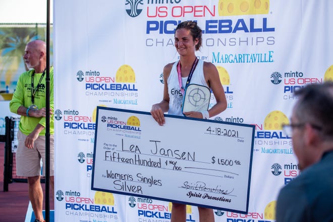 The U.S. Open Pickleball Championships opened 2021 tournament play on Sunday, April 18 at East Naples Community Park after a year hiatus due to the coronavirus pandemic. Lea Jansen placed second in the Women's Pro Division.