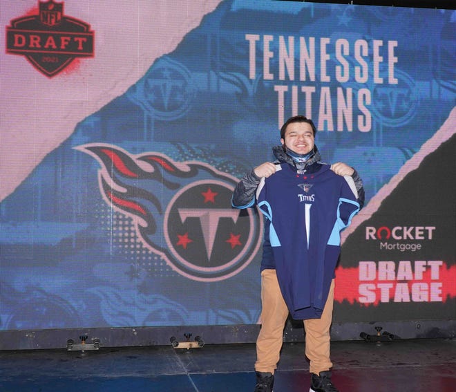 Tennessee Titans (B+): They don't seem to be garnering much national attention despite arguably procuring the draft's top cornerback late in Round 1 (Caleb Farley, who is recovering from back surgery), its top slot corner in Round 3 (Elijah Molden) while presumably – finally – stopping a revolving door at right tackle by getting Dillon Radunz in Round 2 a year after losing All-Pro Jack Conklin in free agency and then blowing a first-round choice on now former Titan Isaiah Wilson.