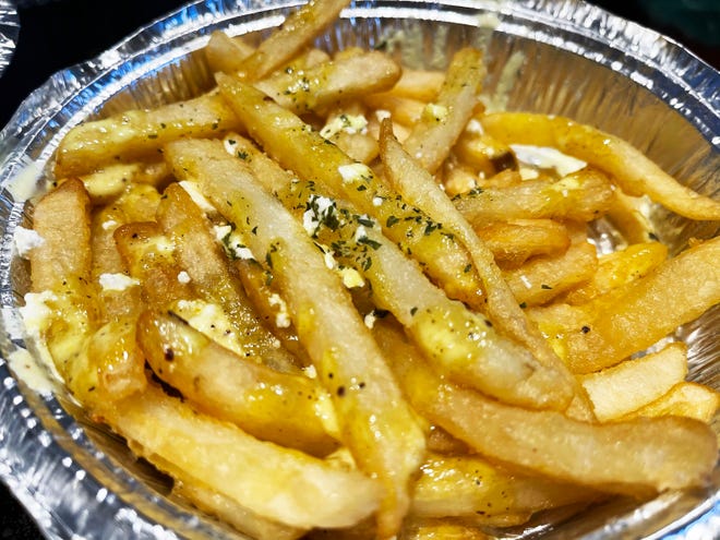 Pita's loaded fries from Pita: Fast Fresh Mediterranean, East Naples.