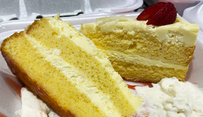 Lemon cream cake from Davide Italian Cafe & Deli, Marco Island.