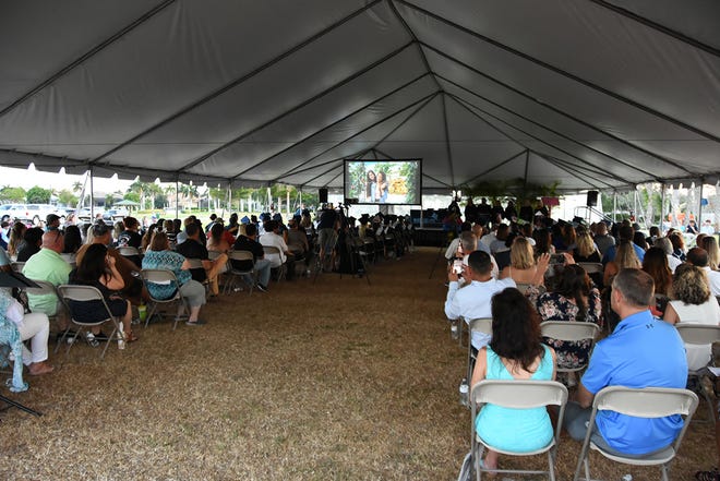 Hunreds gathered inside and outside the tent on a beautiful evening. Marco Island Academy graduated its senior class Friday in a commencement ceremony at Veterans' Community Park.