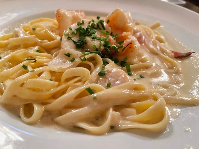 The seafood pasta from Marek's Bar & Bistro, Marco Island.
