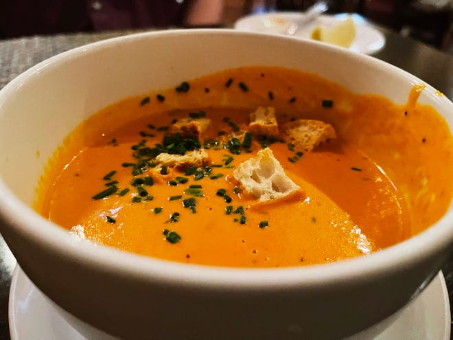 A sun-dried tomato bisque from Marek's Bar & Bistro, Marco Island.