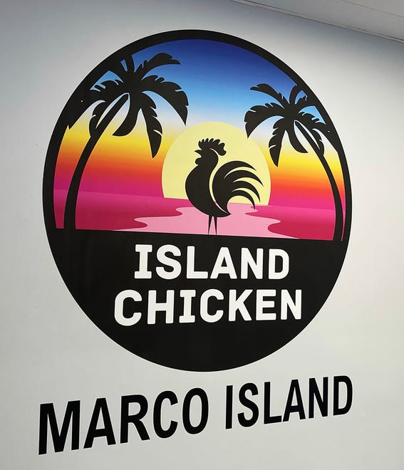 Wall art at Island Chicken, Marco Island.