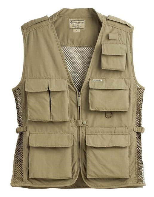 This Traveler vest by Weekender gets you through the airport, the jungle, or the birdwatching session well stocked. At Audubon Corkscrew Swamp Sanctuary's Nature Store ($84).
