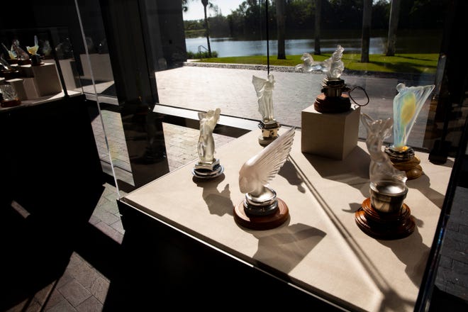 Jon Zoler has one of the biggest collections of hood ornaments in the world, and among them are rare glass hood ornaments that are in an exhibition at Revs Institute in Naples, Fla.