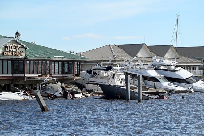 Scenes around Downtown Fort Myers after Hurricane Ian swept through. Thursday, September 29, 2022.