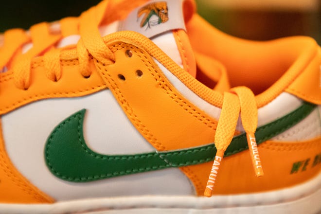 Caitlyn Davis, a Florida A&M University alumna, teamed up with Nike to design a FAMU inspired shoe. The shoe was released as part of the "HBCU Dunk Lows" collection. The aglets on the shoelaces read "FAMULY."