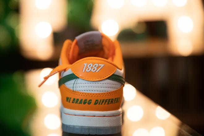 Caitlyn Davis, a Florida A&M University alumna, teamed up with Nike to design a FAMU inspired shoe. The shoe was released as part of the "HBCU Dunk Lows" collection. The heel of the shoe features the year FAMU was founded and the words "We Bragg Different," which pay homage to Bragg Stadium.