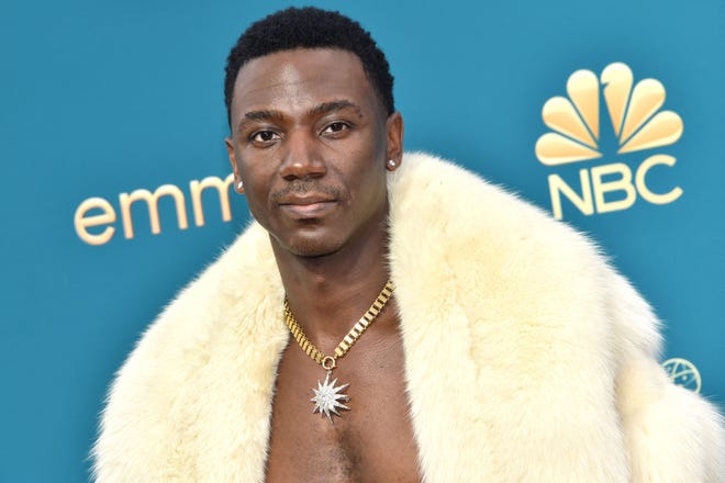 Jerrod Carmichael arrives for the 74th Emmy Awards. In his new reality show, the comedian opened up about developing feelings for Tyler, the Creator.