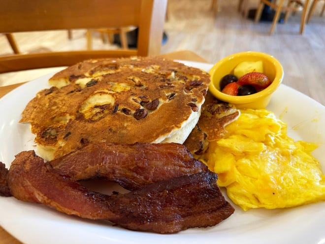 A pancake platter from Skillets in South Naples.