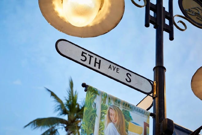 A Fifth Avenue South street sign in dowtown Naples. (Photo by Kristy Horst)